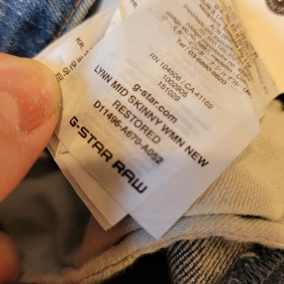 NWT G-Star Restored Denim Lynn mid skinny jeans size W24/L30 - Picture 15 of 16